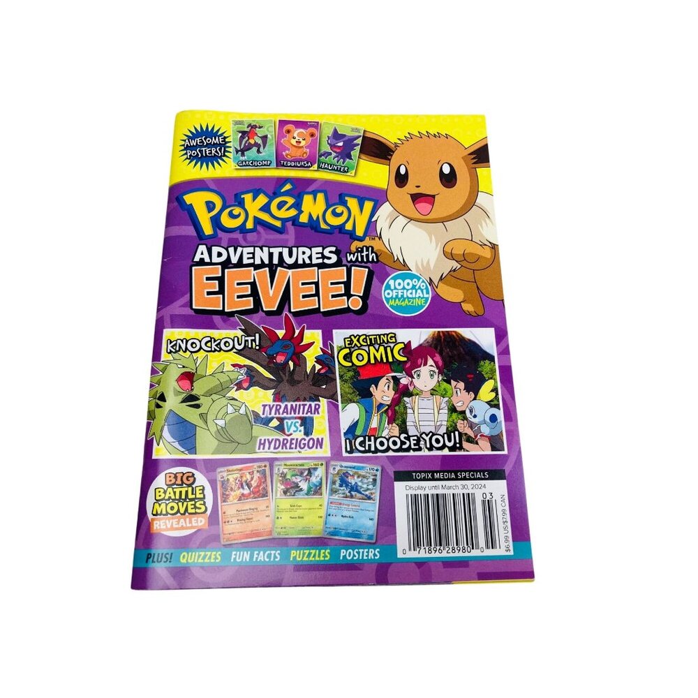 Pokémon Adventures With Eevee 100% Official Magazine Comics Posters & Puzzles